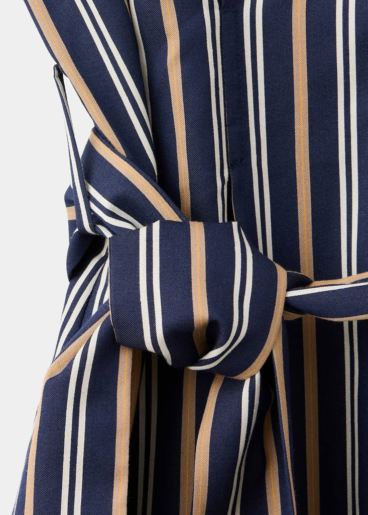 Striped shirt dress — Navy