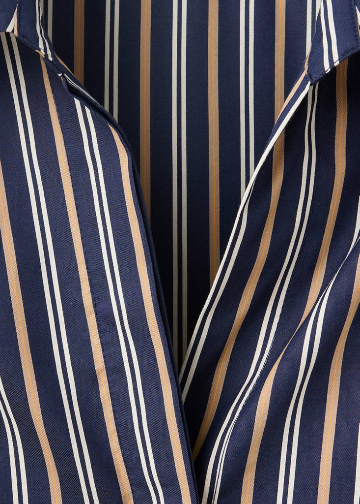 Striped shirt dress — Navy