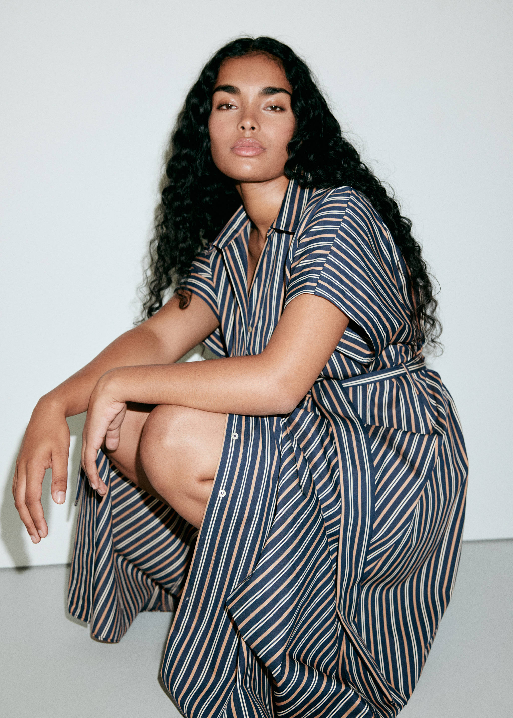Striped shirt dress - Details of the article 6