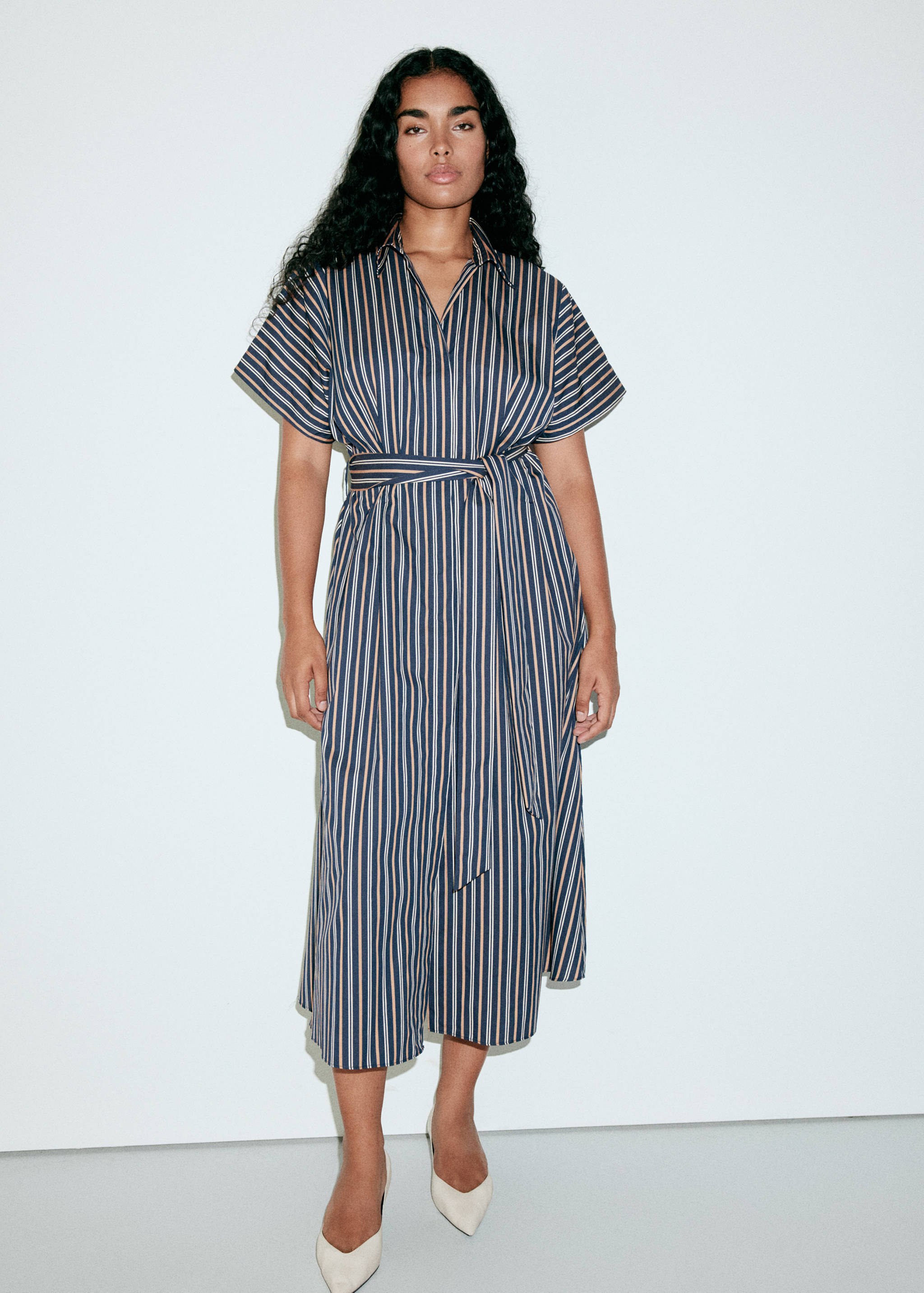 Striped shirt dress - Details of the article 5