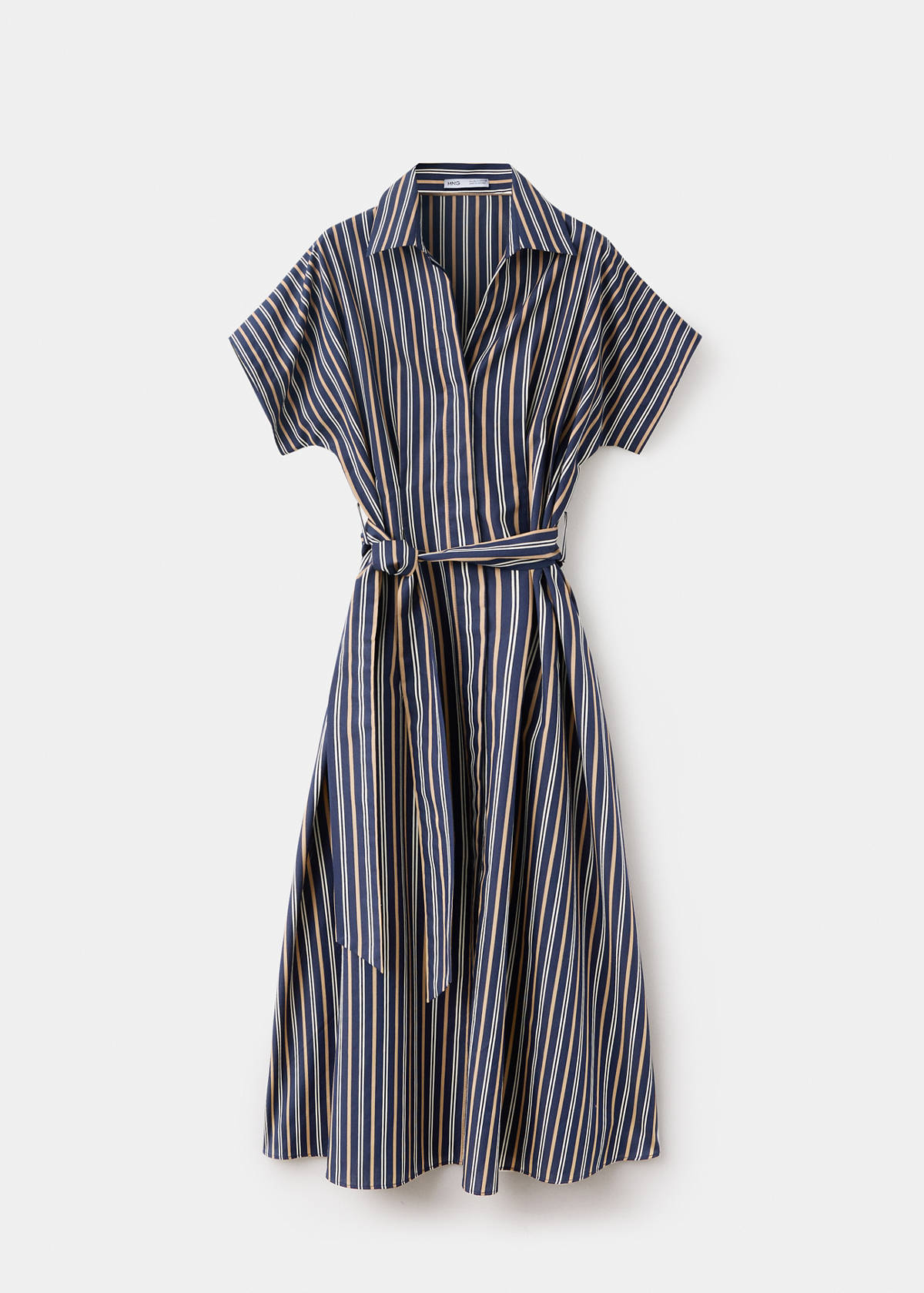 Striped shirt dress — Navy