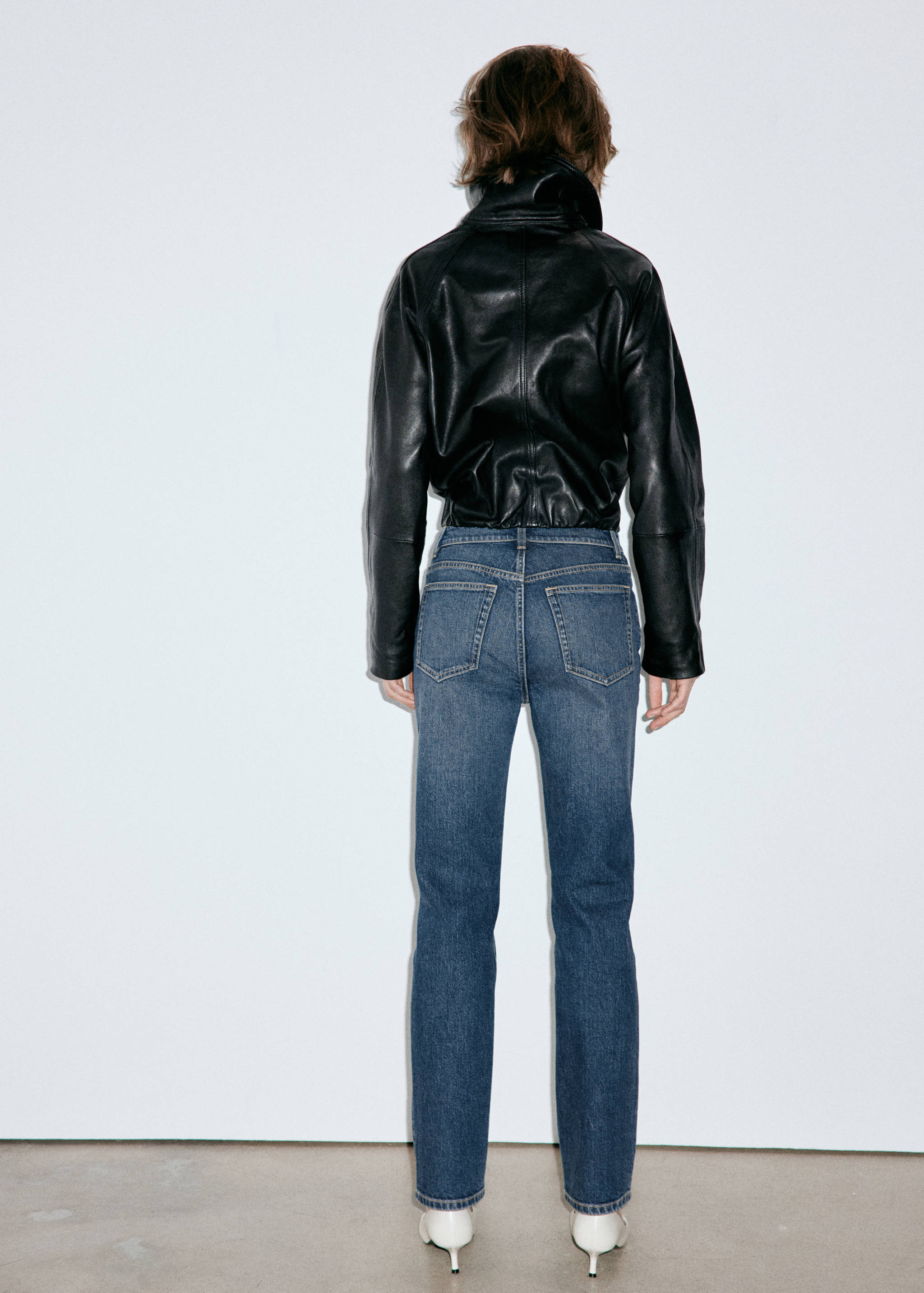Slim-fit high-waist jeans - Reverse of the article