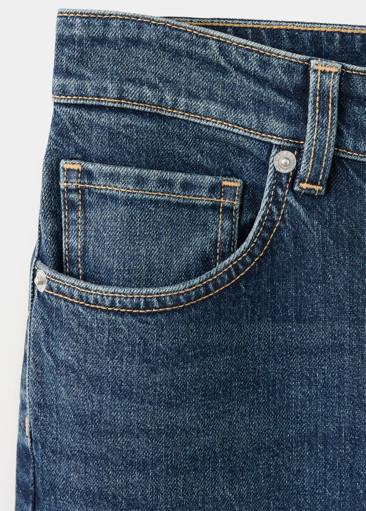 Slim-fit high-waist jeans — Dark Blue