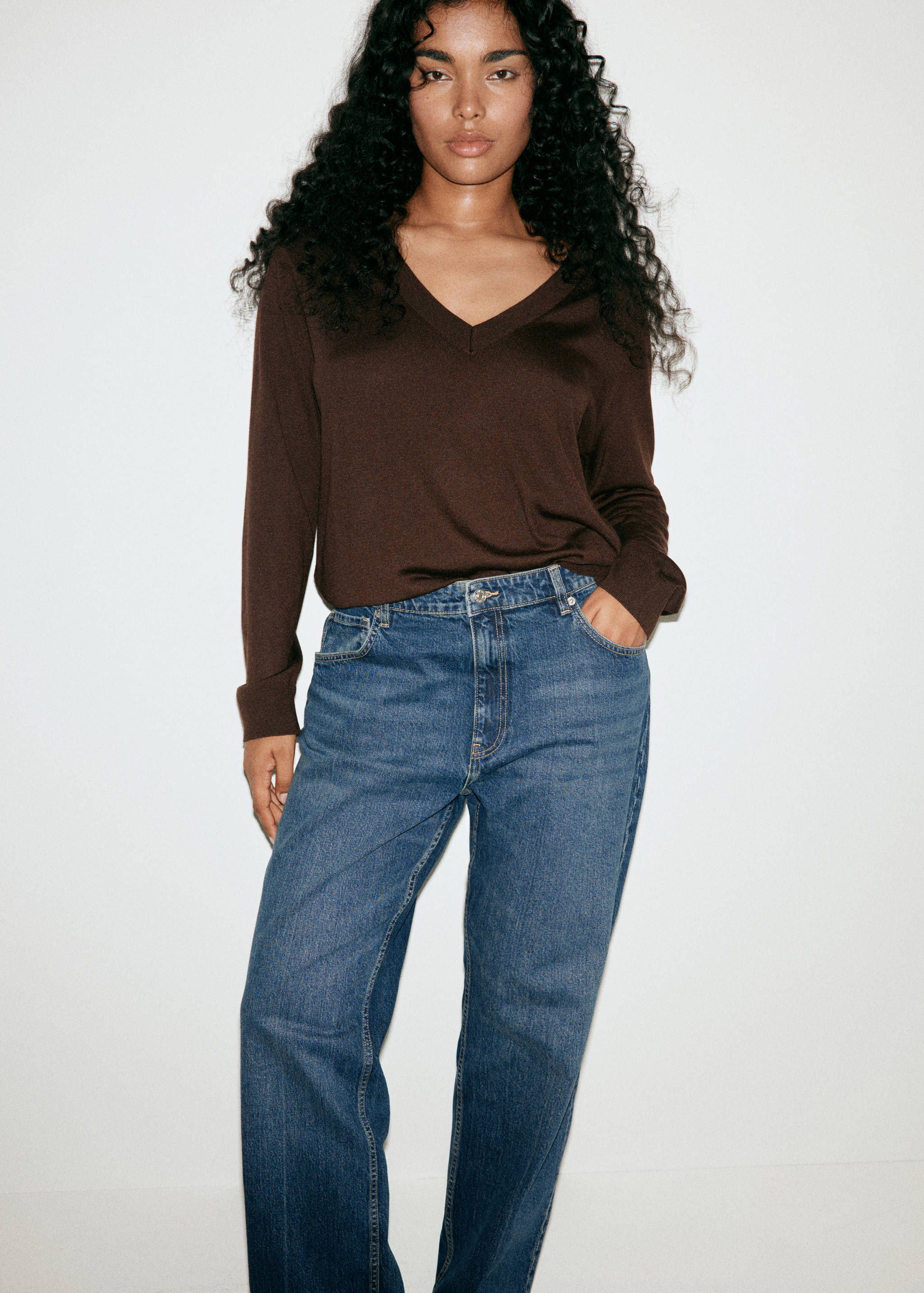 Slim-fit high-waist jeans - Details of the article 6
