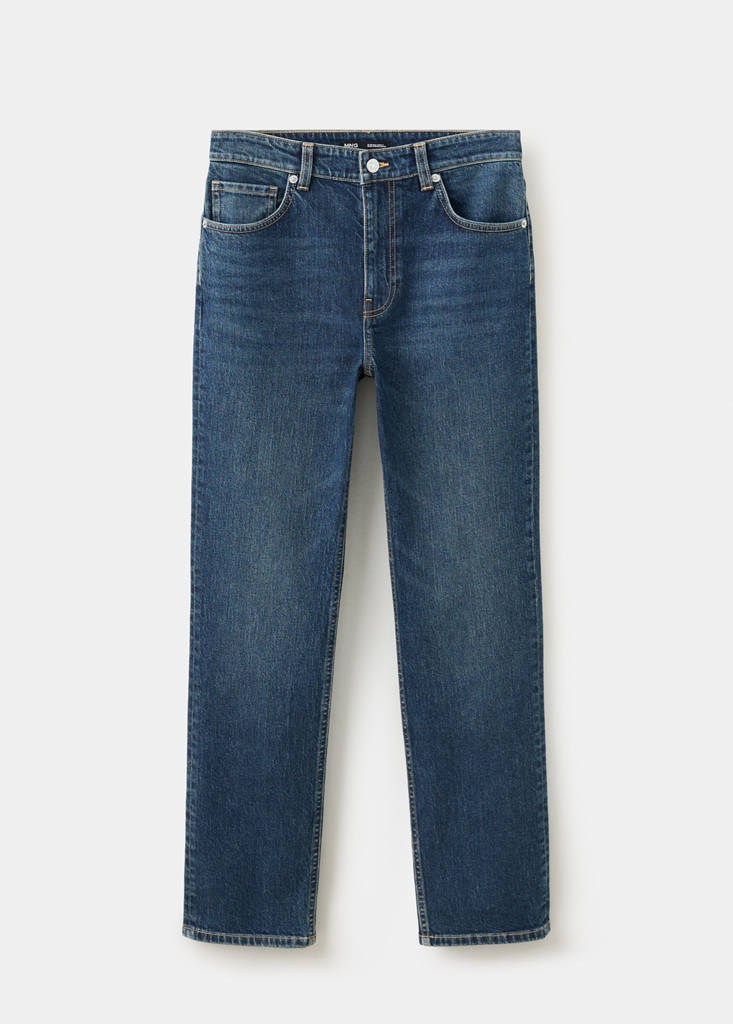 Slim-fit high-waist jeans — Dark Blue