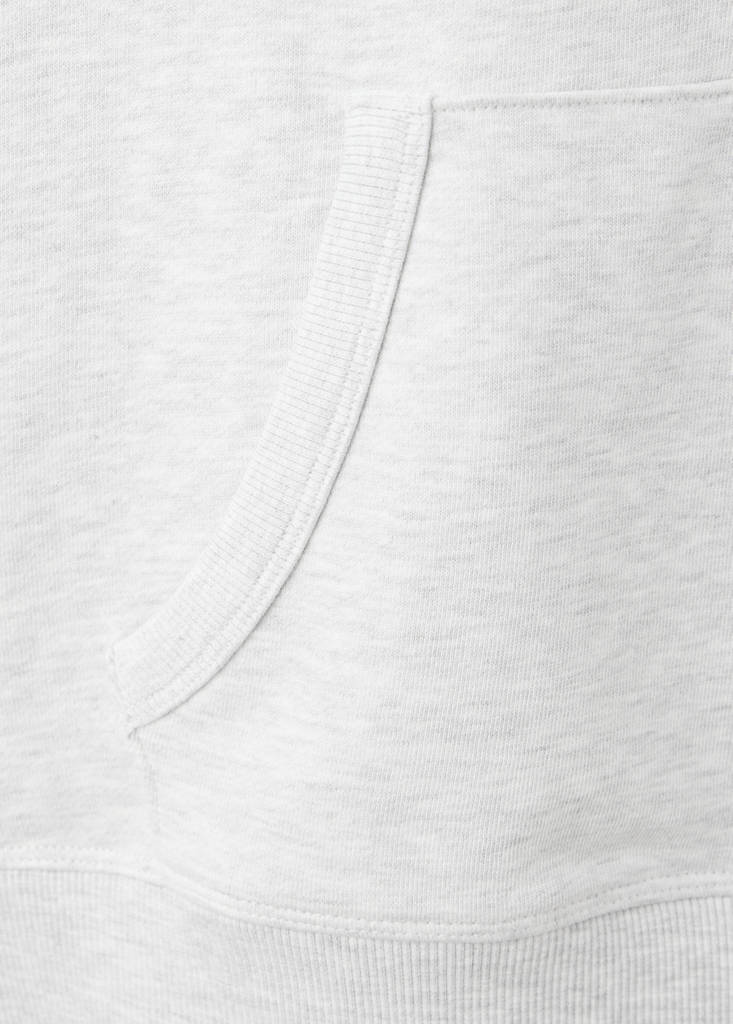 Hoodie with embroidery detail — Light Heather Grey