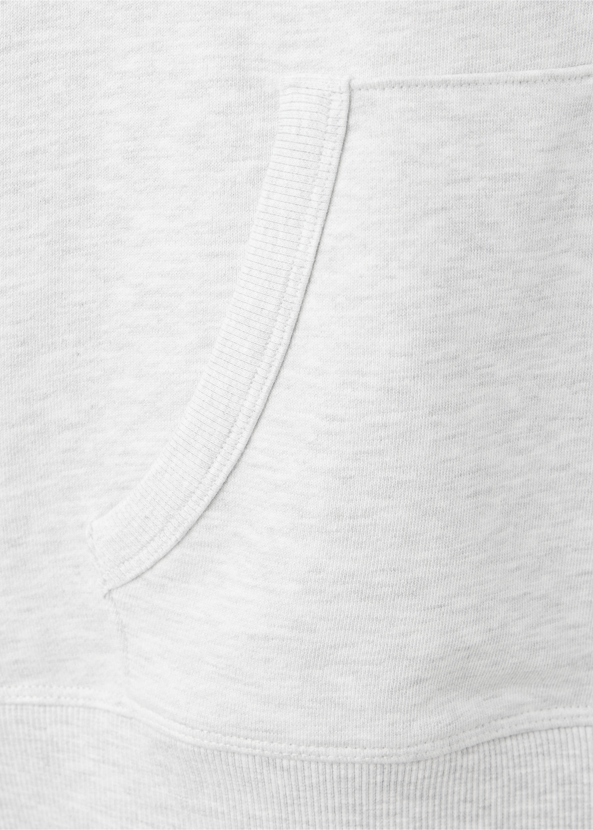 Camisola com capuz e detalhe bordado - Pormenor do artigo 8, Cinzento-mesclado claro. Ref: 37074780-00.