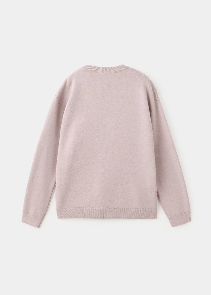 Knitted cotton sweater — Light/Pastel Purple