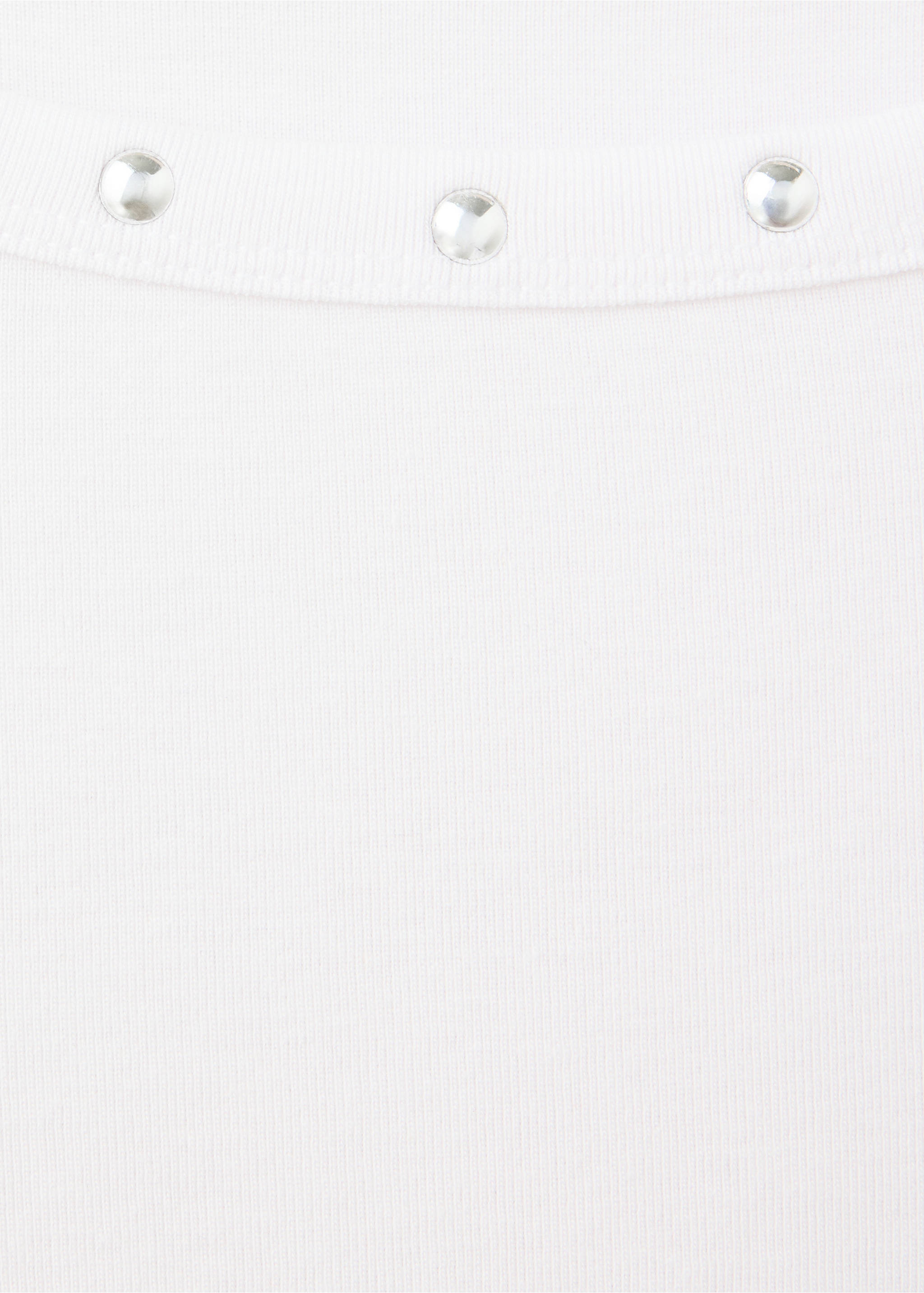 Camiseta cuello barco tachuelas - Detalle del artículo 8, Blanco roto. Ref: 37074784-00.