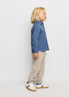 Jogger trousers with printed detail — Sand 1