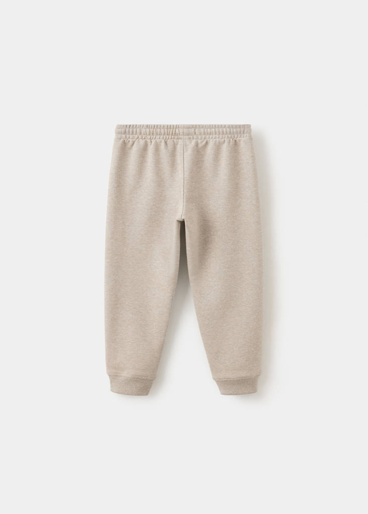 Jogger trousers with printed detail — Sand