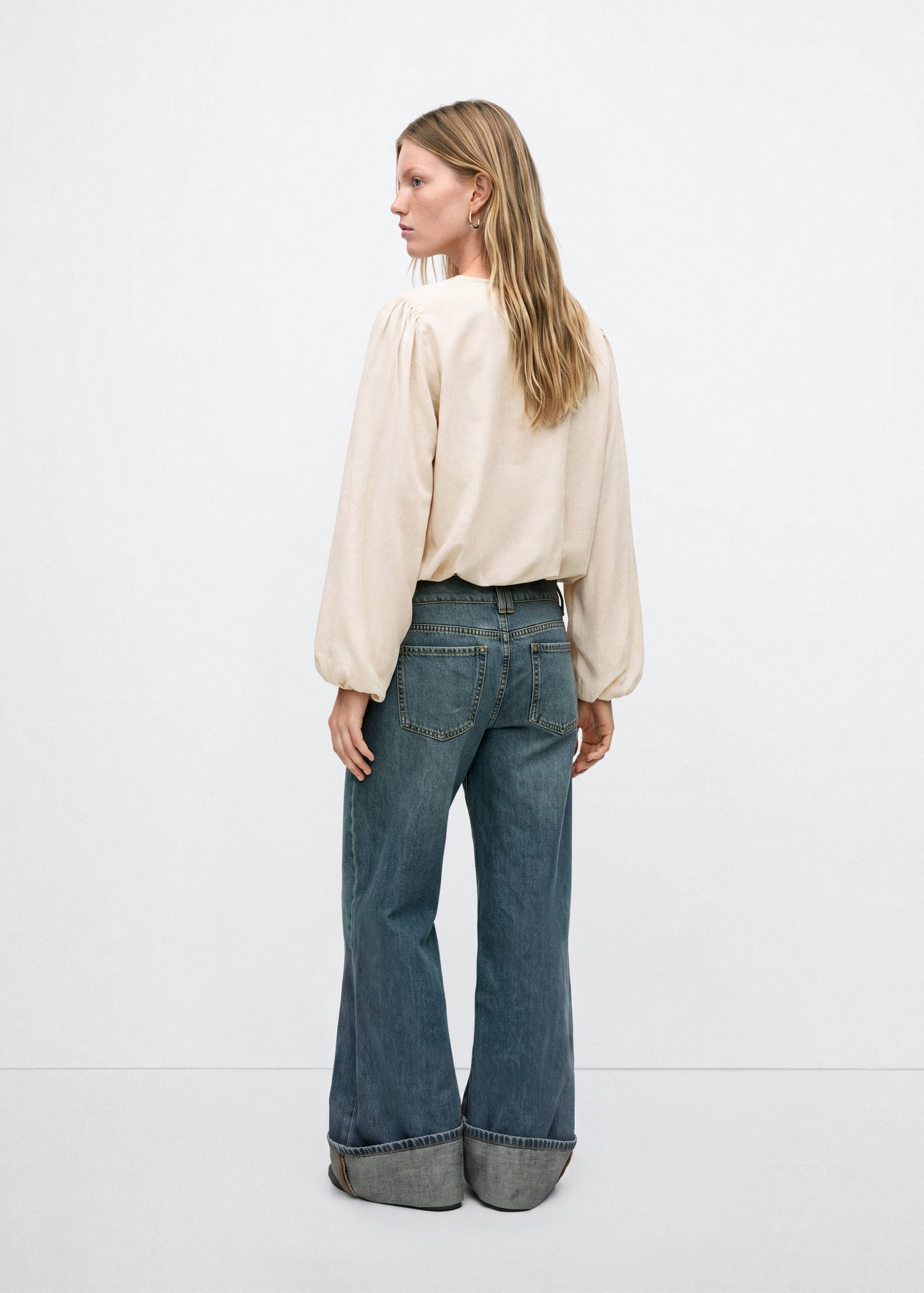 Chiffon blouse with bow - Reverse of the article