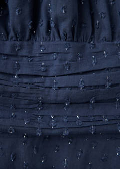 Ruched dress with metallic details — Navy 5