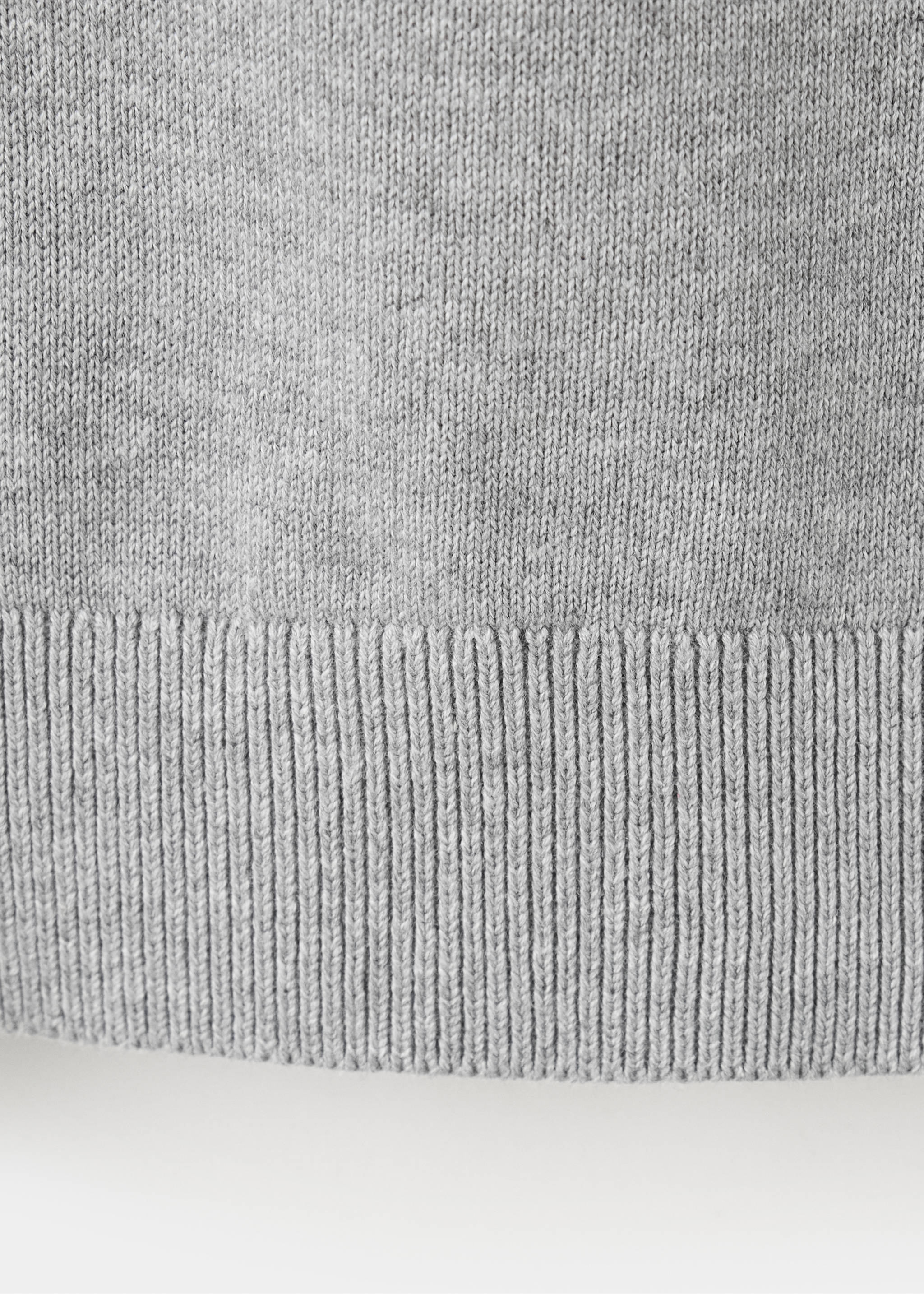 Perkins-neck sweater with zip - Details of the article 0, Light Heather Grey. Ref: 37074792-00.