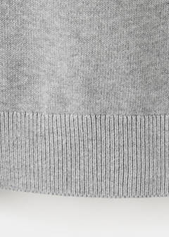 Perkins-neck sweater with zip — Light Heather Grey 7