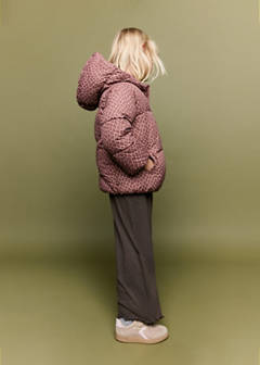 Printed quilted coat — Pink 2