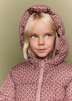 Printed quilted coat — Pink 4