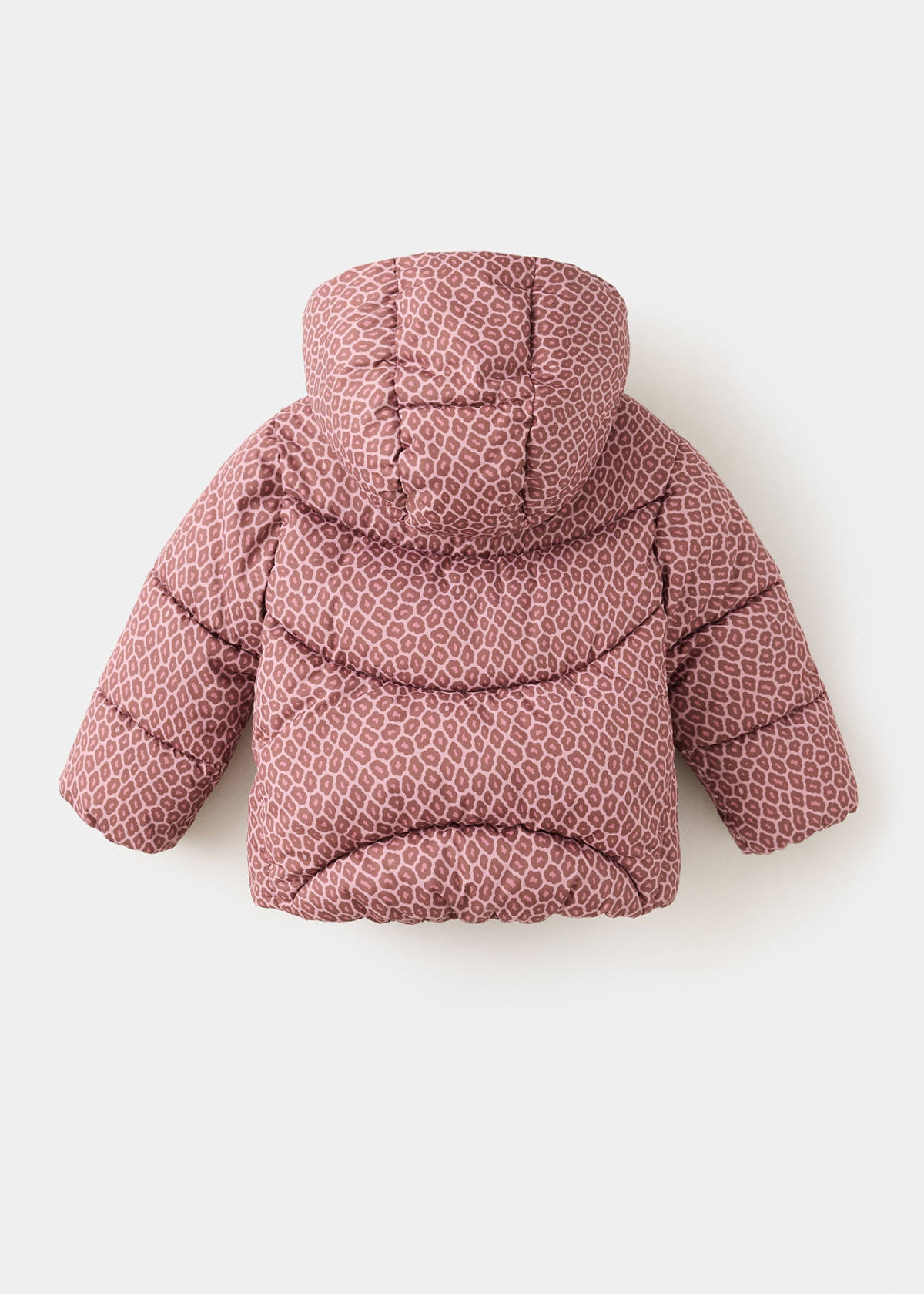 Printed quilted coat — Pink
