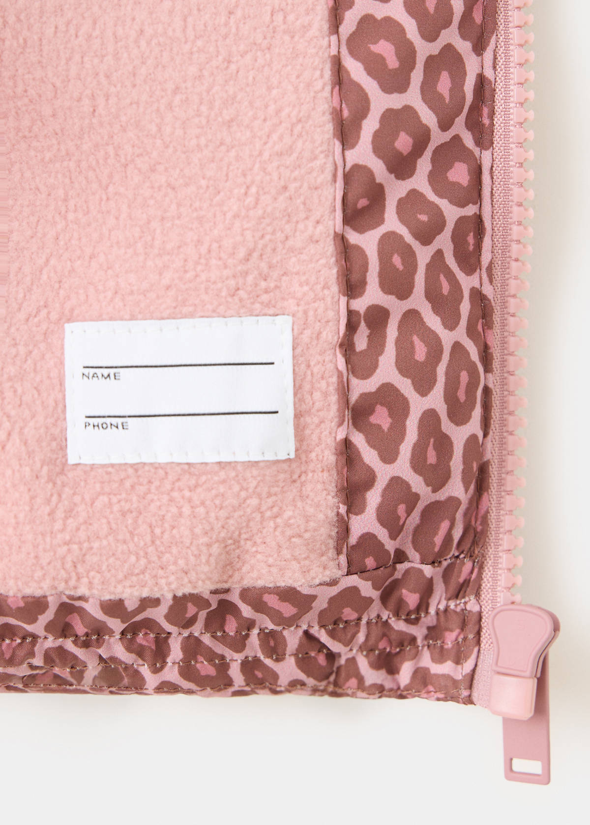 Printed quilted coat — Pink