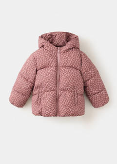 Printed quilted coat — Pink 3