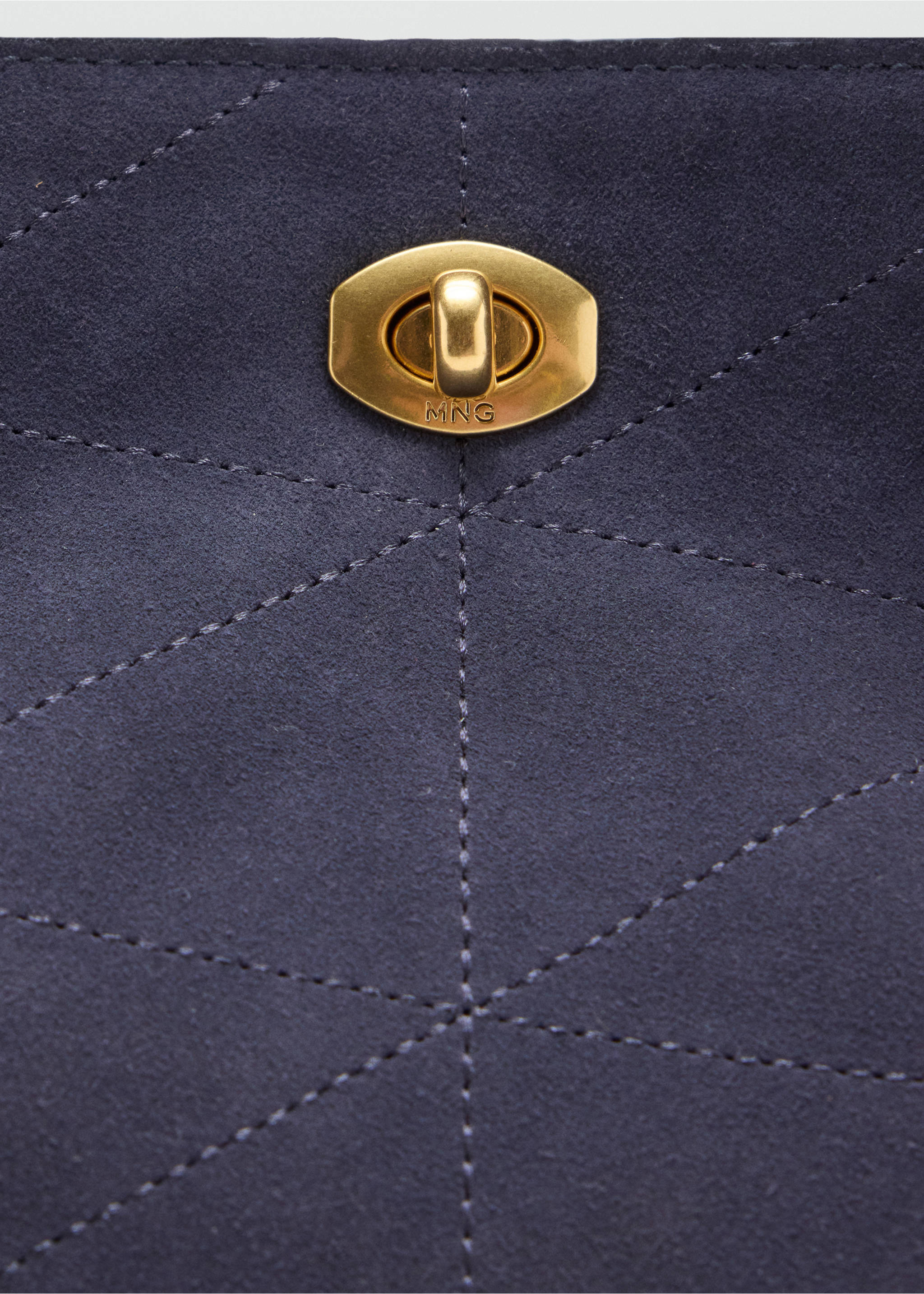 Leather bucket bag - Details of the article 1, Navy. Ref: 37074796-00.
