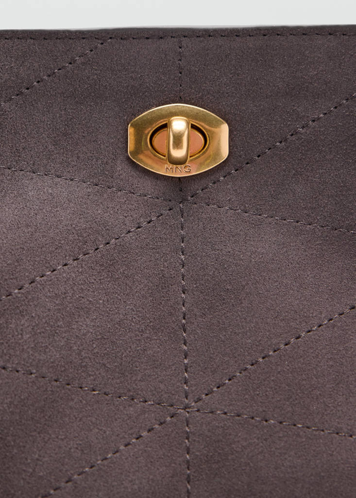 Leather bucket bag — Grey