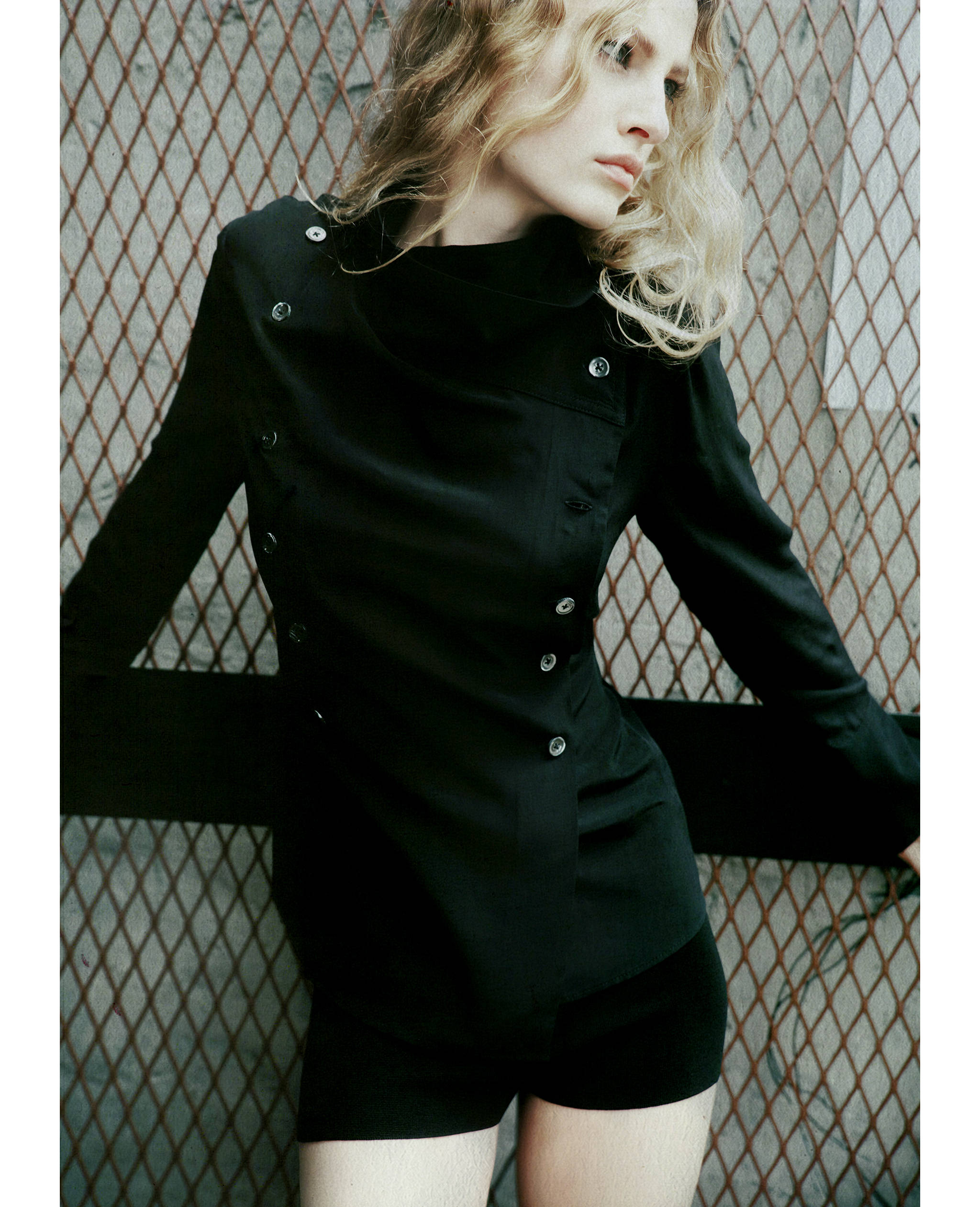 Lyocell overshirt with lapels - Details of the article 1