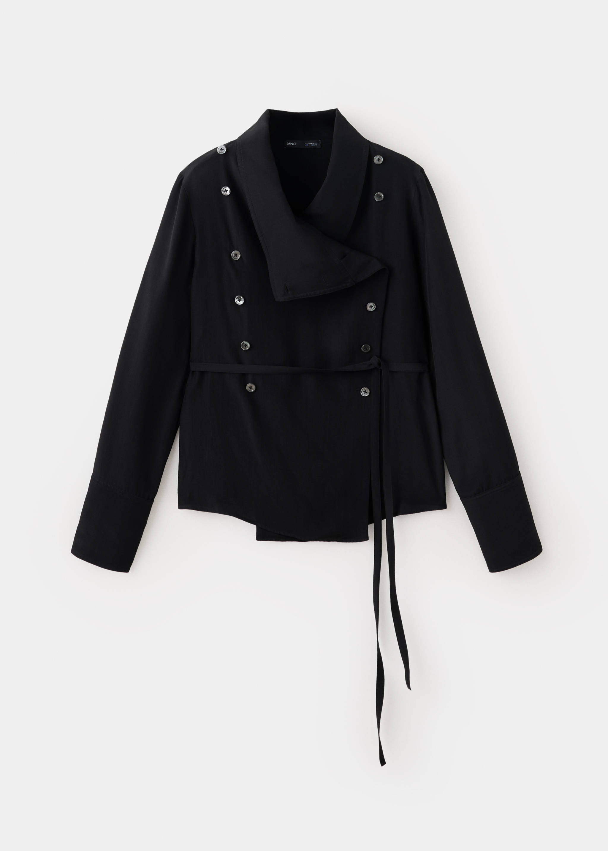 Lyocell overshirt with lapels - Article without model