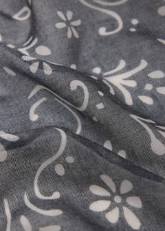 Printed chiffon scarf — Grey 4