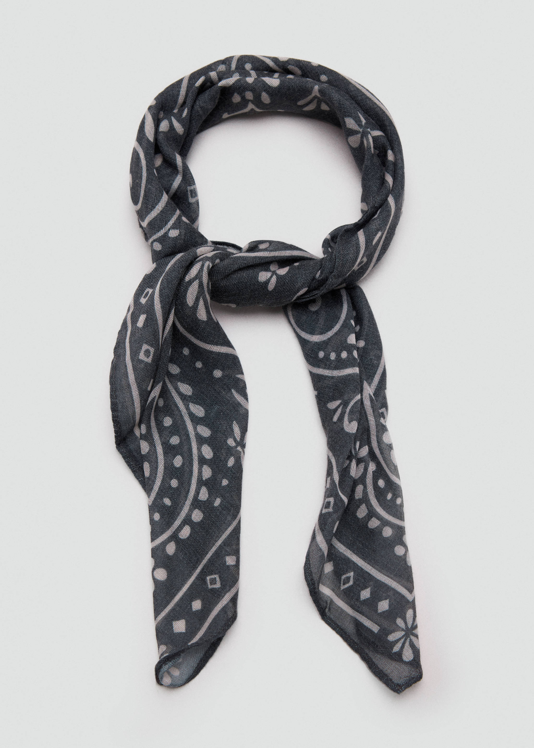 Printed chiffon scarf - Details of the article 1