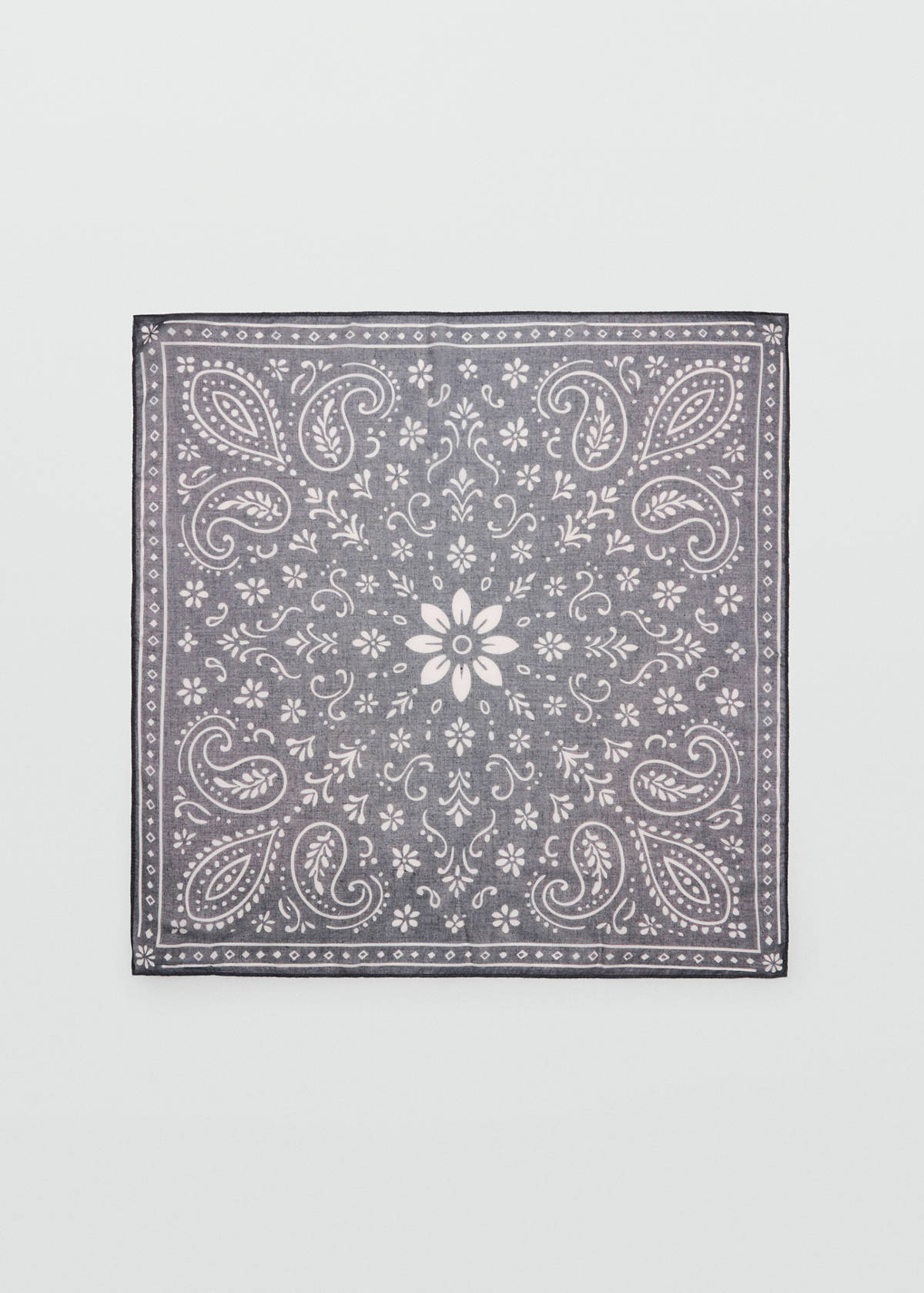 Printed chiffon scarf — Grey
