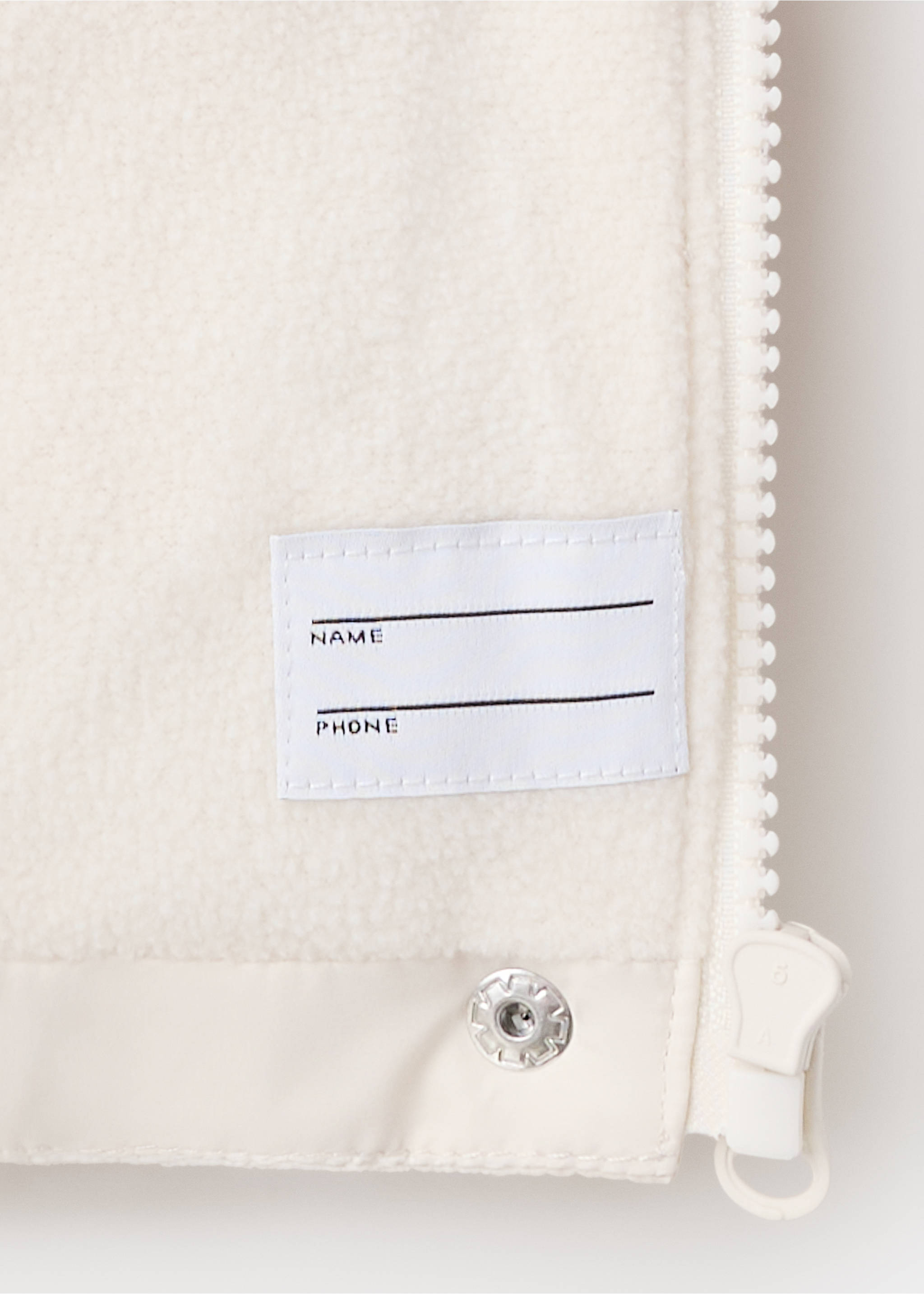 Quilted gilet with hood - Details of the article 8, Off White. Ref: 37075149-00.