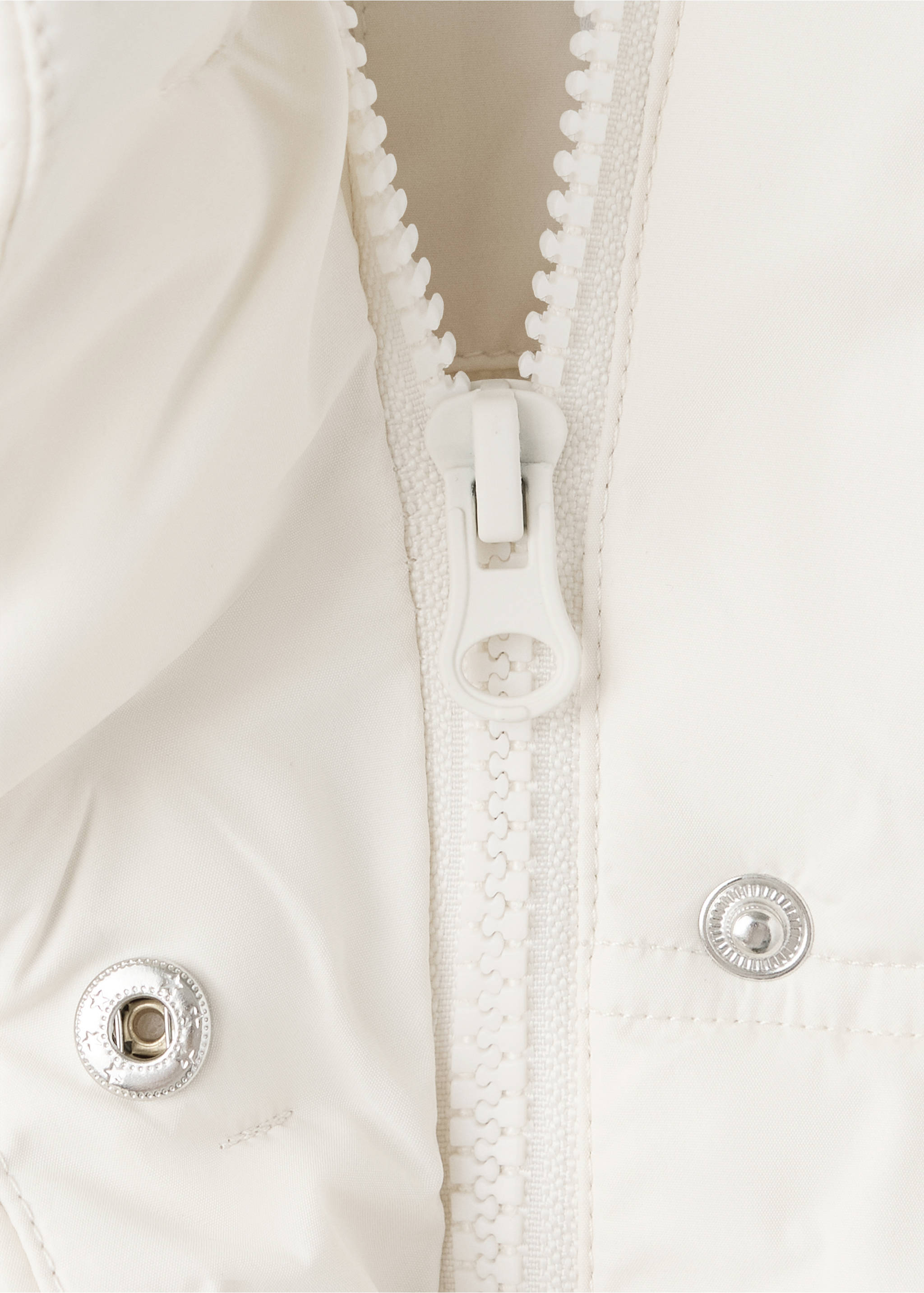 Quilted gilet with hood - Details of the article 0, Off White. Ref: 37075149-00.