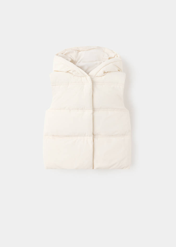 Quilted gilet with hood — Off White