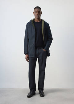 Reversible water-repellent padded parka — Night Blue 2