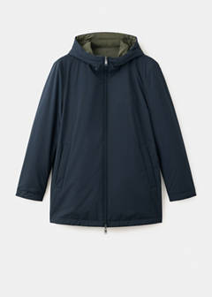Reversible water-repellent padded parka — Night Blue 7