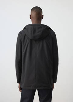 Reversible water-repellent padded parka — Black 3
