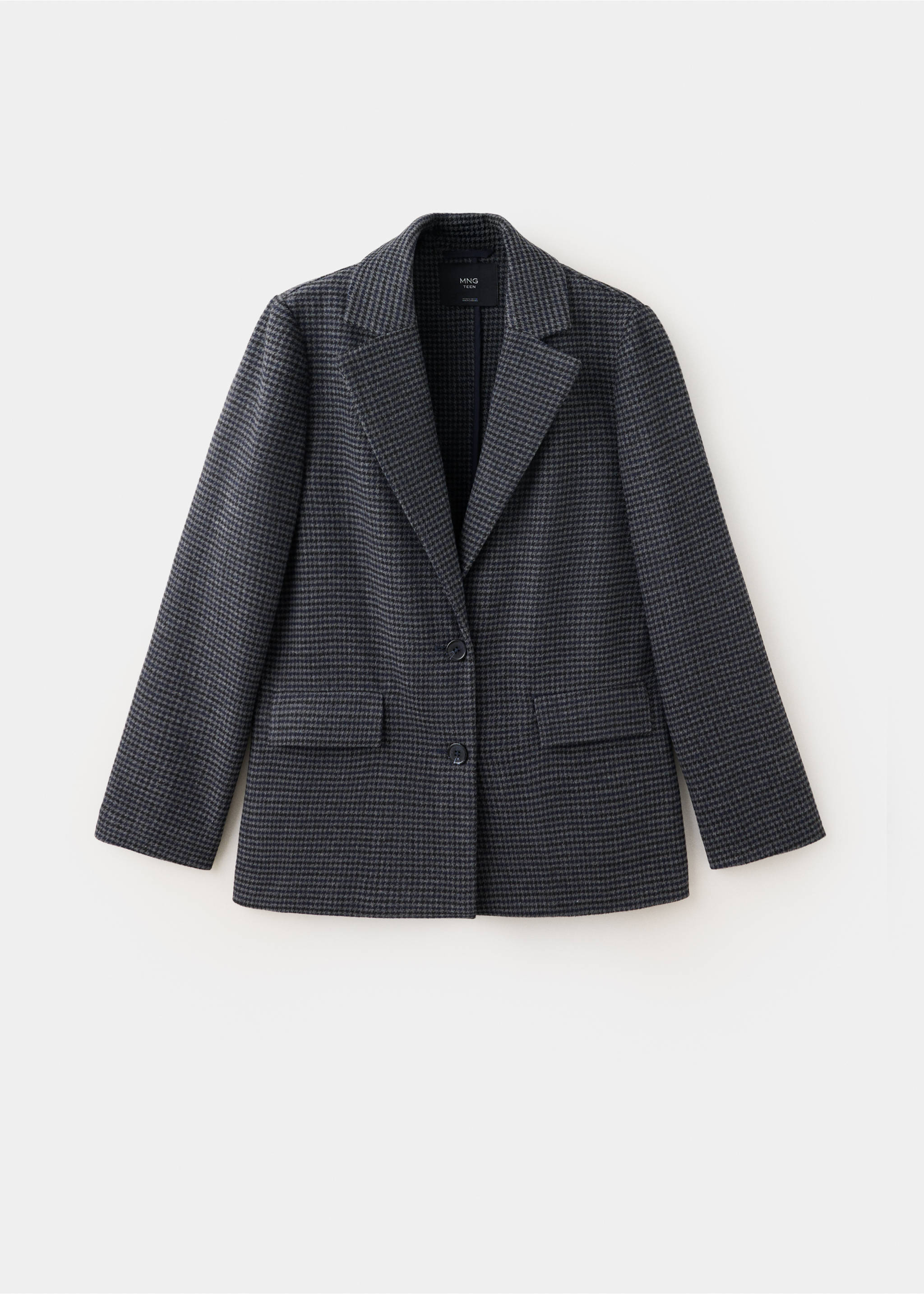Blazer i ull med slag - Artikel utan modell, Marinblå. Ref: 37075151-00.