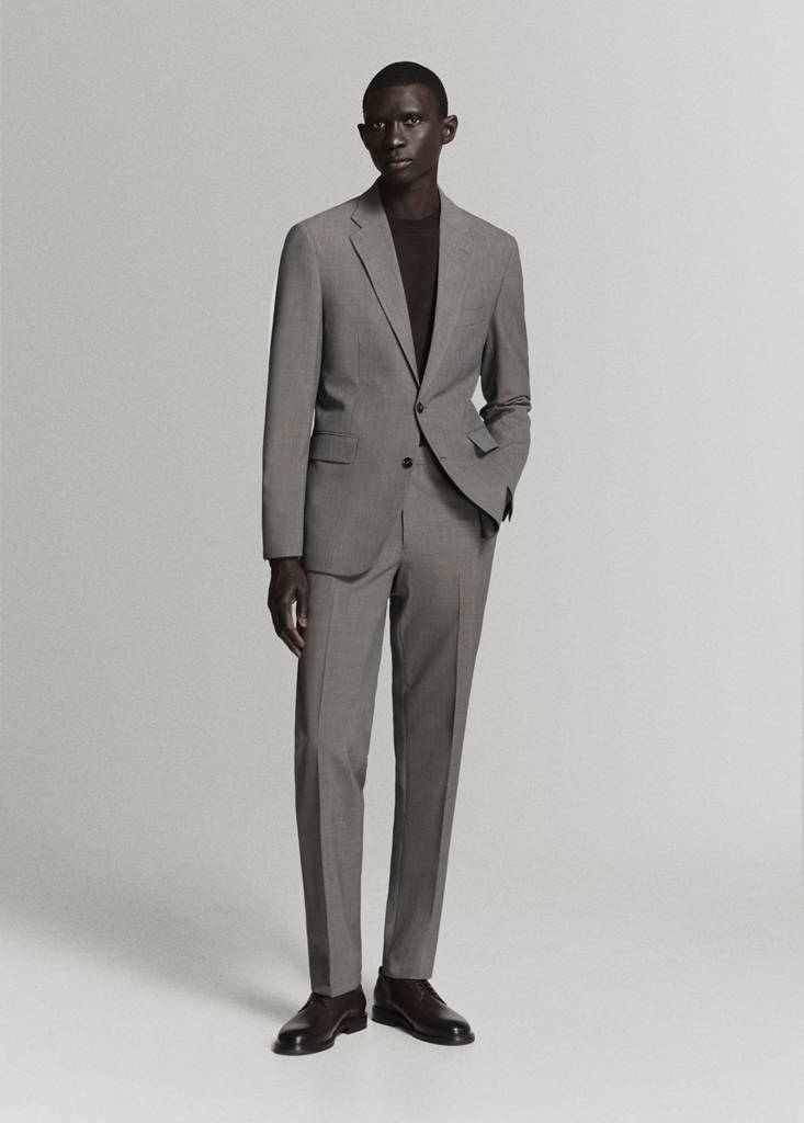 Milan slim-fit suit jacket — Brown