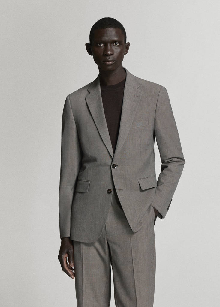 Milan slim-fit suit jacket — Brown