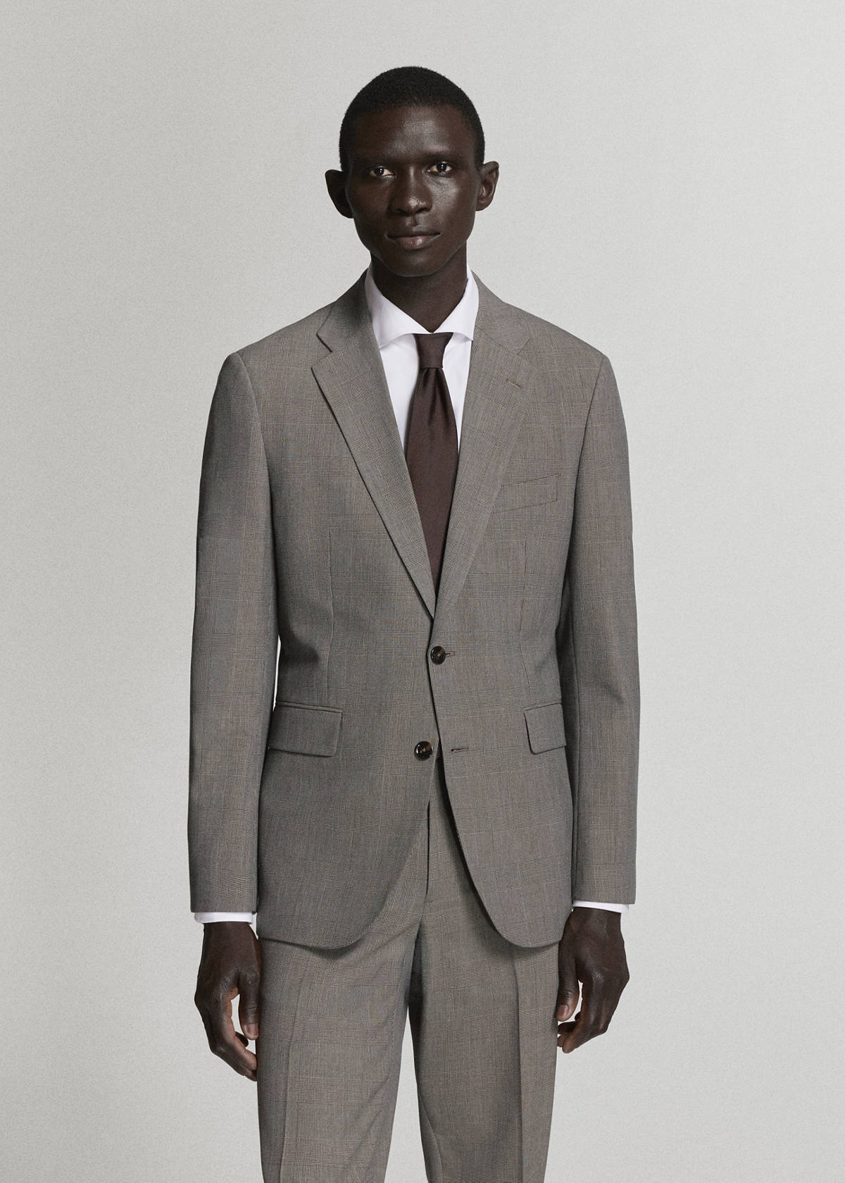 Milan slim-fit suit jacket — Brown
