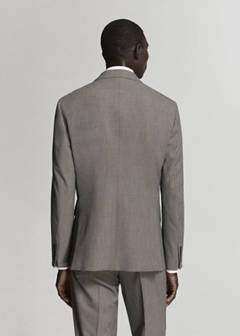 Milan slim-fit suit jacket — Brown 11
