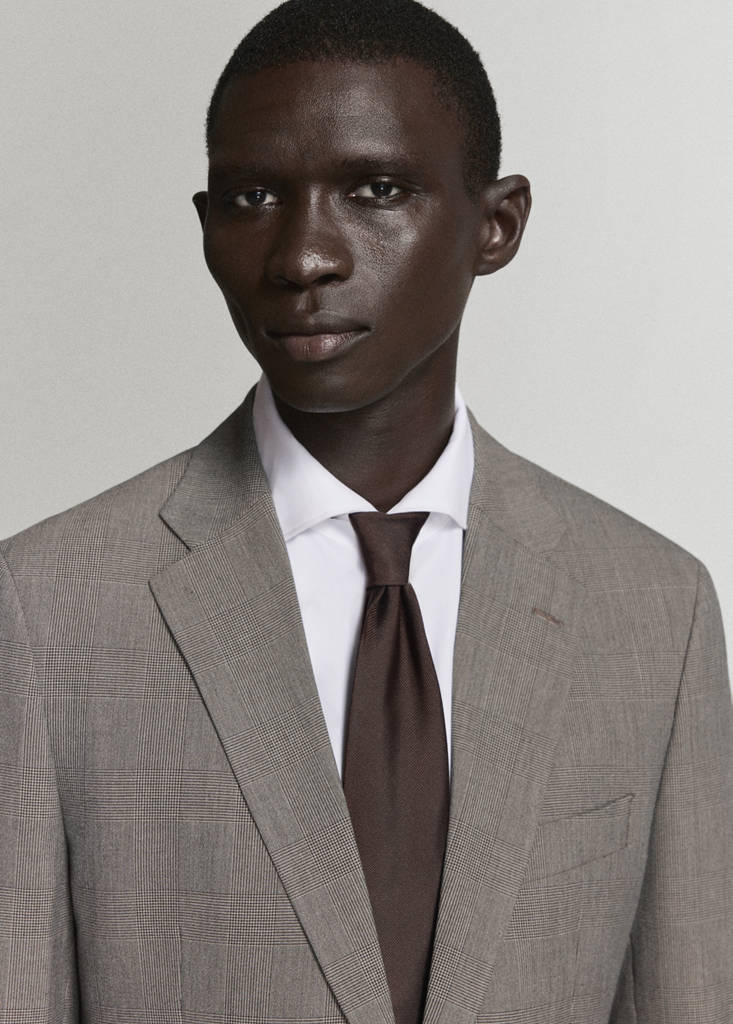 Milan slim-fit suit jacket — Brown