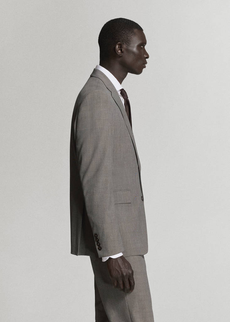 Milan slim-fit suit jacket — Brown