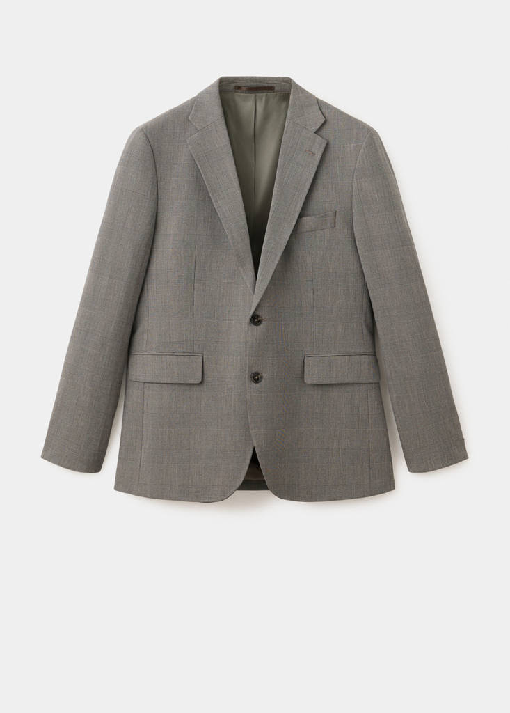 Milan slim-fit suit jacket — Brown