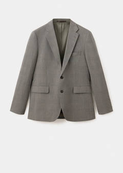 Milan slim-fit suit jacket — Brown 6