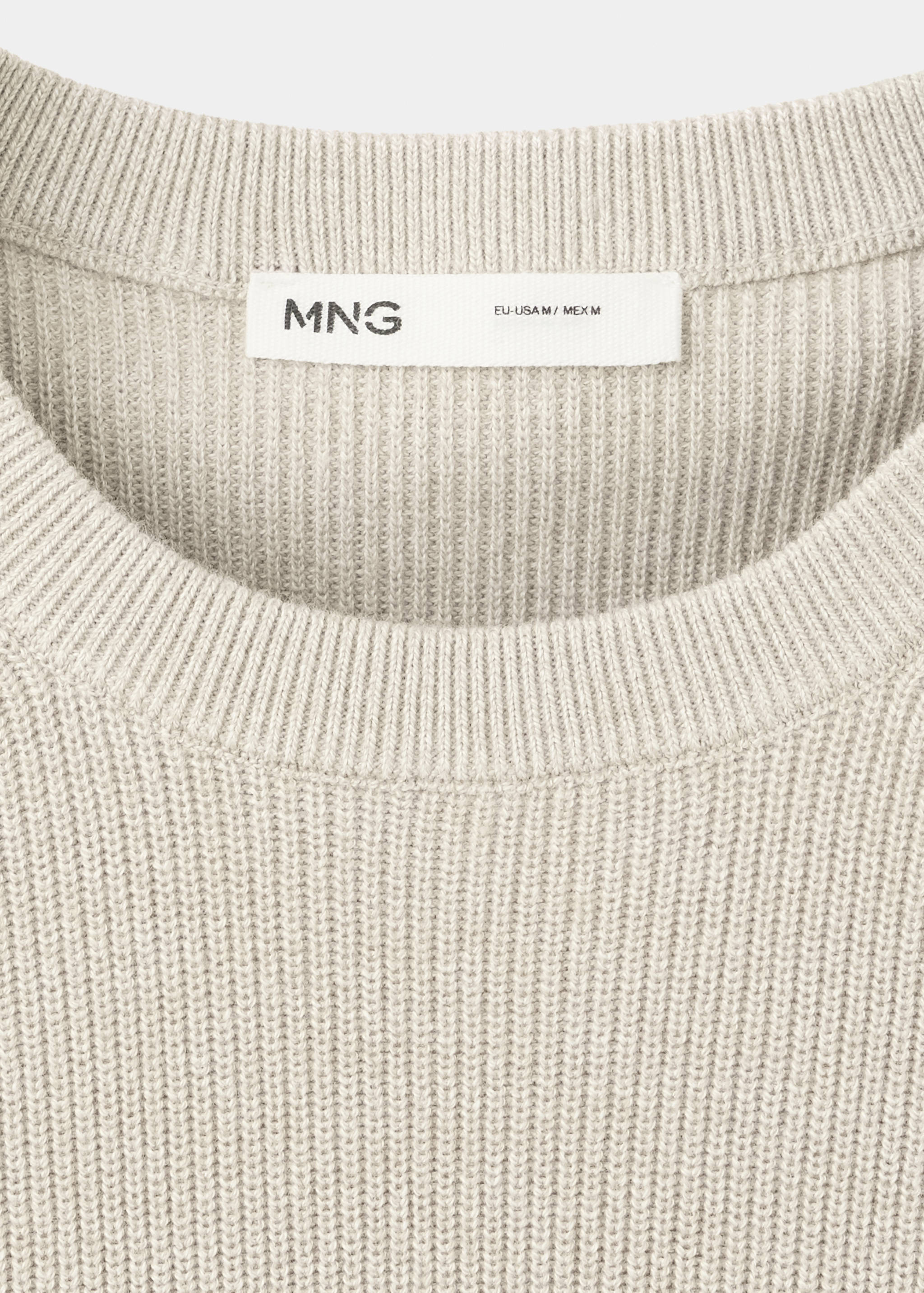 100% fine ribbed cotton sweater - Details of the article 8
