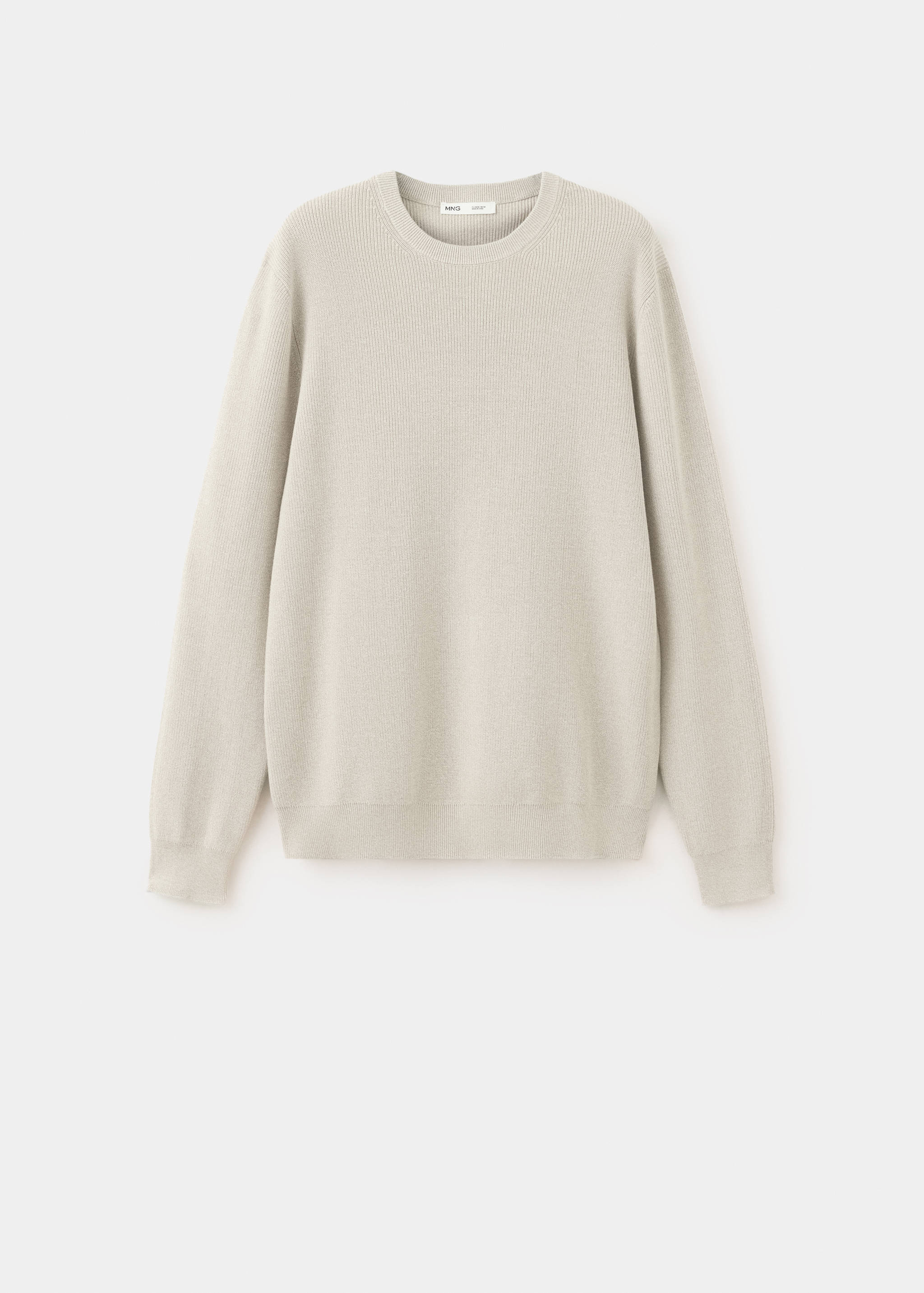 100% fine ribbed cotton sweater - Article without model