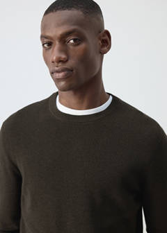 100% cotton fine ribbed knit jumper — Chocolate 4
