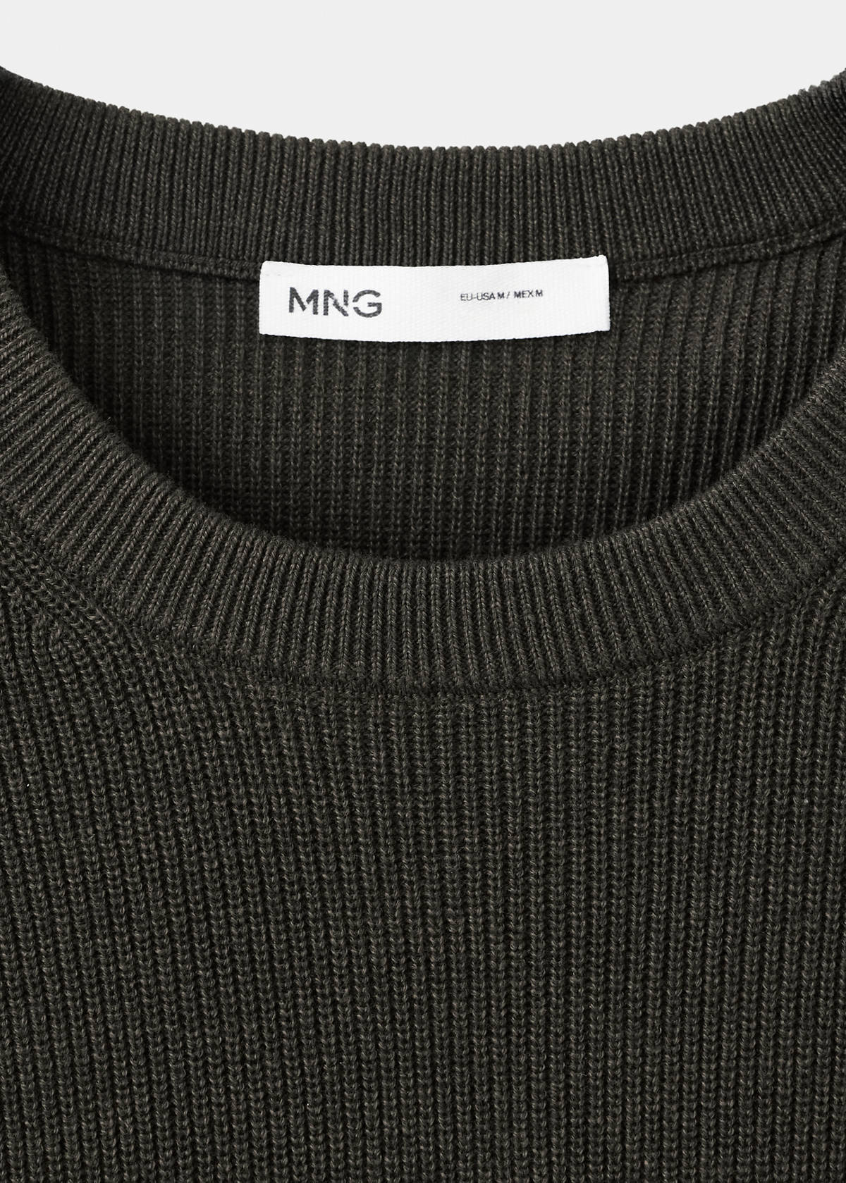 100% cotton fine ribbed knit jumper — Chocolate